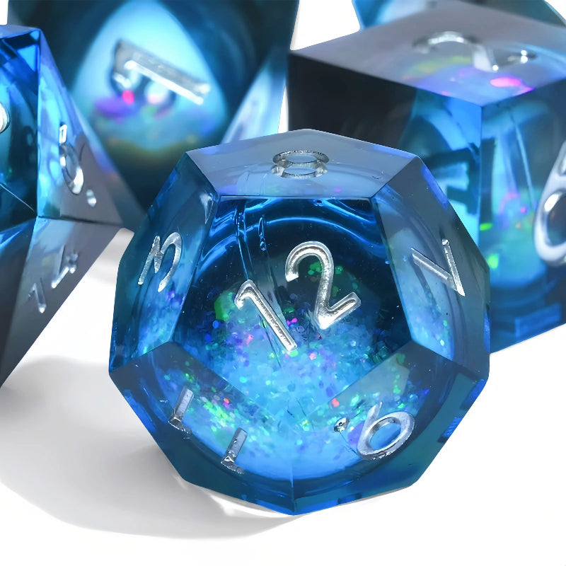 7PCS resin Dice Set Dragon and Dungeon Polyhedral Dice, Punk Style Role-Play RPG Explorer MTG Pioneer Game DND Dice Set