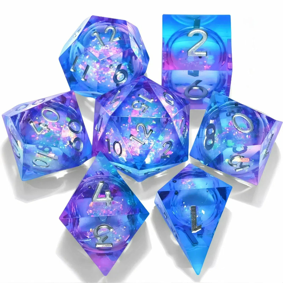 7PCS resin Dice Set Dragon and Dungeon Polyhedral Dice, Punk Style Role-Play RPG Explorer MTG Pioneer Game DND Dice Set
