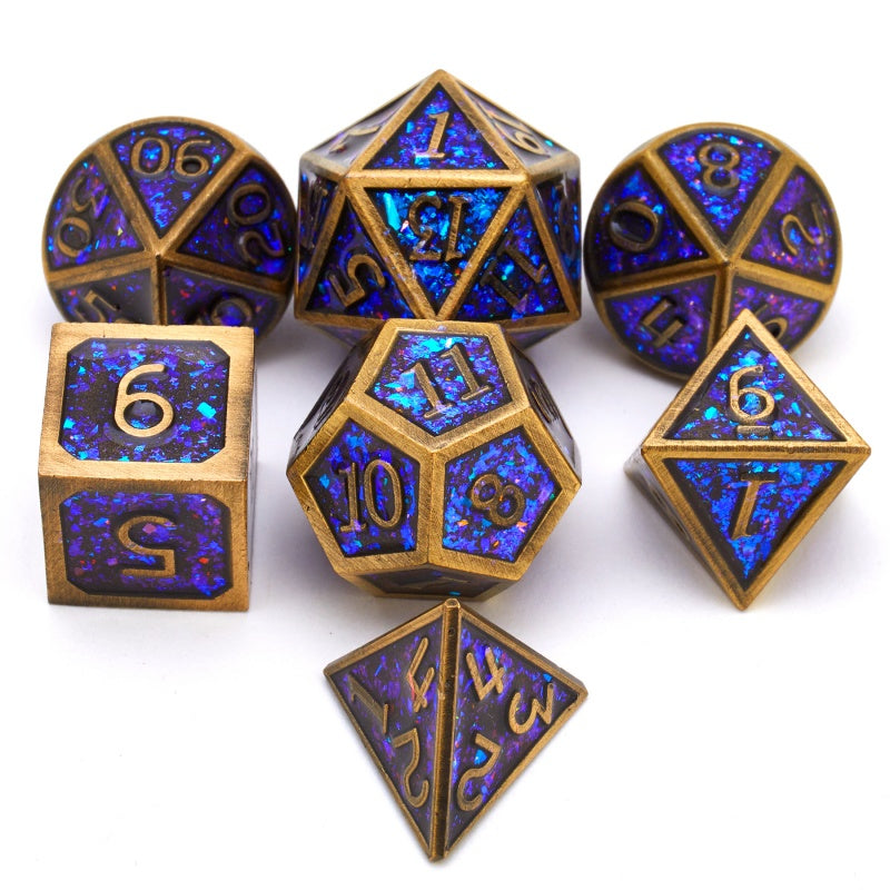Metal dice set D&D, 7piece polyhedron DND , suitable for Dungeons and Dragons RPG game dnd dice set