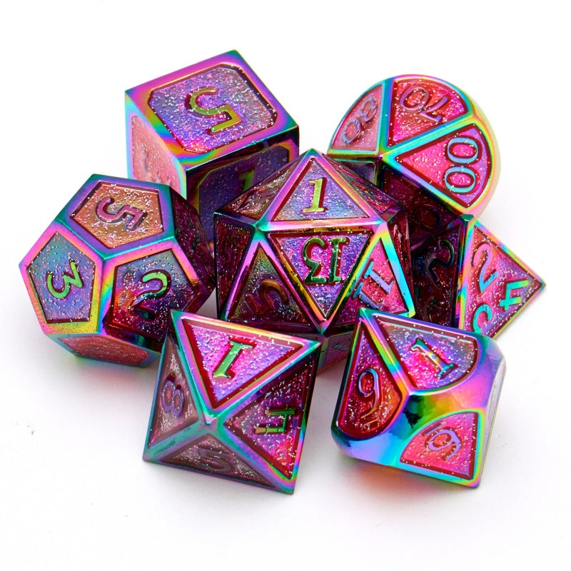 Metal dice set D&D, 7piece polyhedron DND , suitable for Dungeons and Dragons RPG game dnd dice set