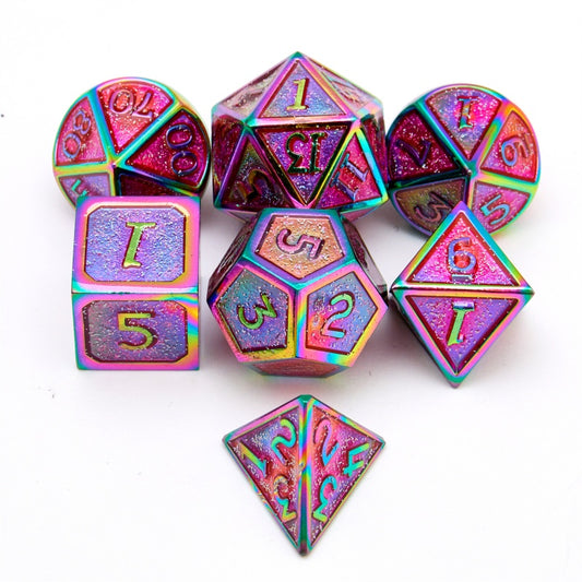 Metal dice set D&D, 7piece polyhedron DND , suitable for Dungeons and Dragons RPG game dnd dice set