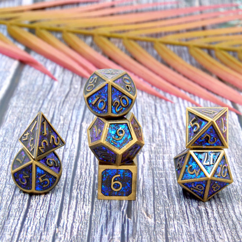 Metal dice set D&D, 7piece polyhedron DND , suitable for Dungeons and Dragons RPG game dnd dice set