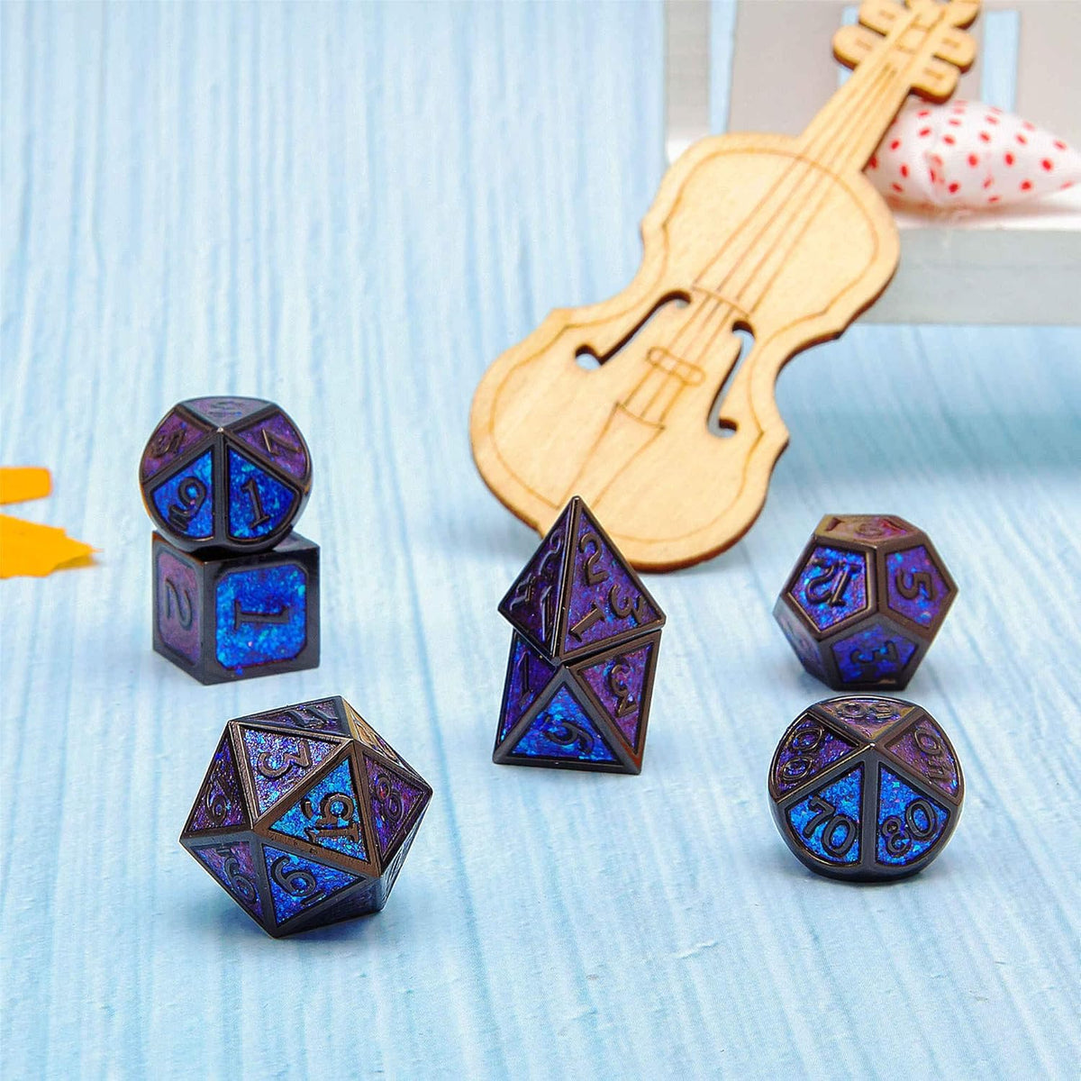 Metal dice set D&D, 7piece polyhedron DND , suitable for Dungeons and Dragons RPG game dnd dice set