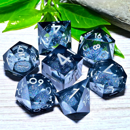 7PCS resin Dice Set Dragon and Dungeon Polyhedral Dice, Punk Style Role-Play RPG Explorer MTG Pioneer Game DND Dice Set