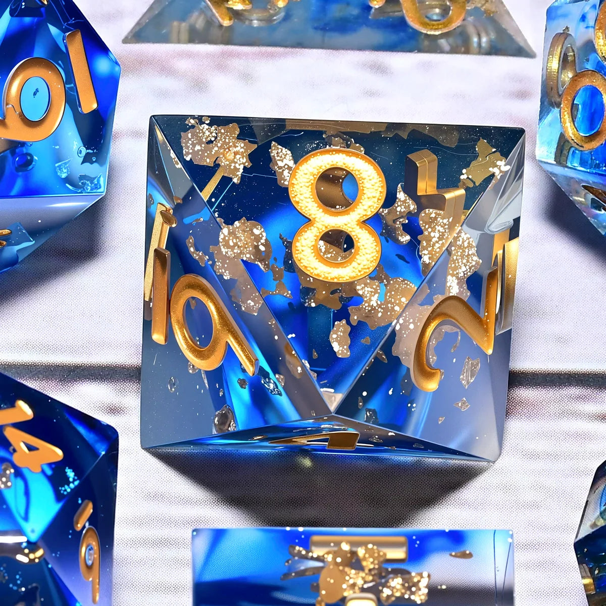 7PCS resin Dice Set Dragon and Dungeon Polyhedral Dice, Punk Style Role-Play RPG Explorer MTG Pioneer Game DND Dice Set