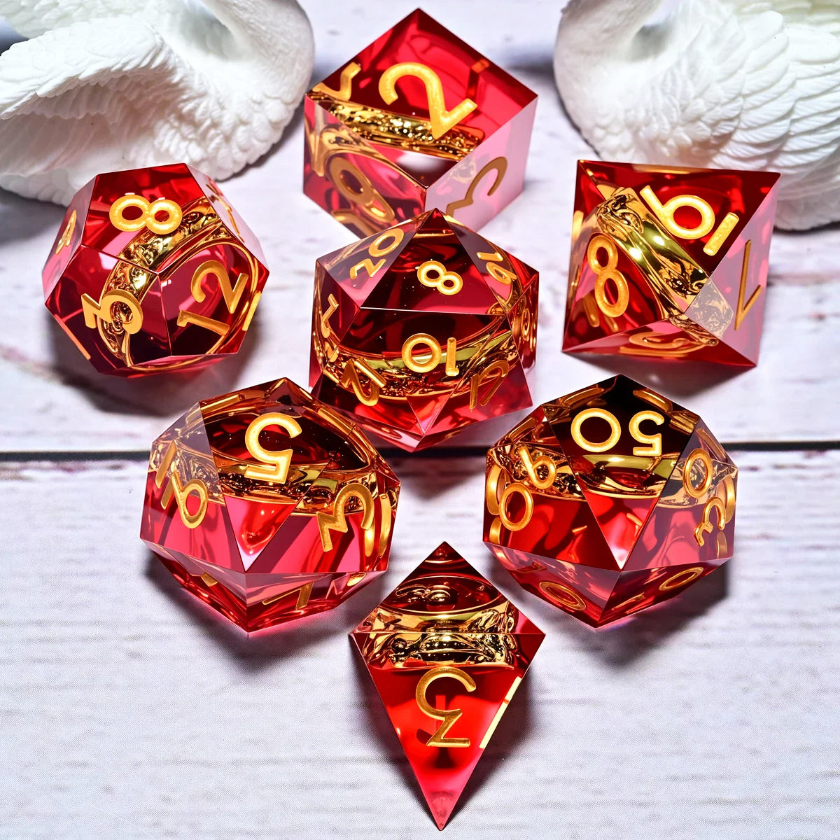 Set de 7 dés en résine pour Donjons et Dragons, dés polyédriques style punk pour jeux de rôle RPG, exploration, MTG, pionnier et DND.