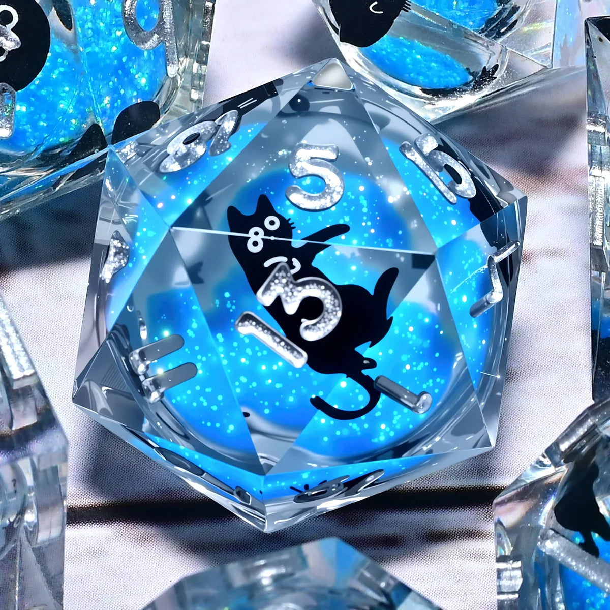 7PCS resin Dice Set Dragon and Dungeon Polyhedral Dice, Punk Style Role-Play RPG Explorer MTG Pioneer Game DND Dice Set