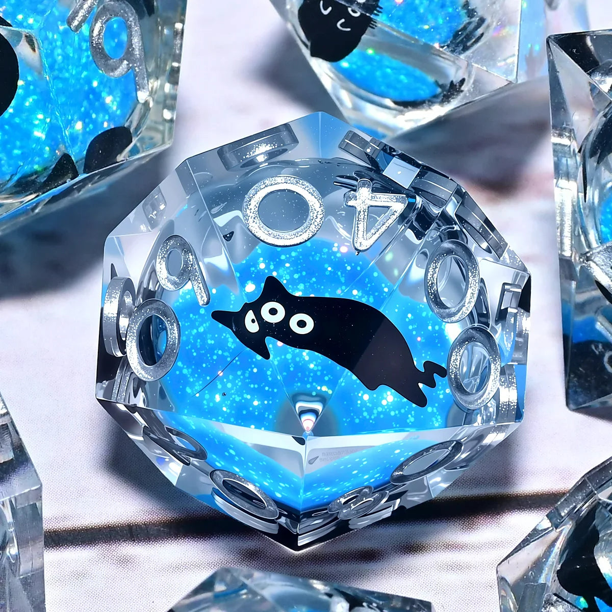 7PCS resin Dice Set Dragon and Dungeon Polyhedral Dice, Punk Style Role-Play RPG Explorer MTG Pioneer Game DND Dice Set