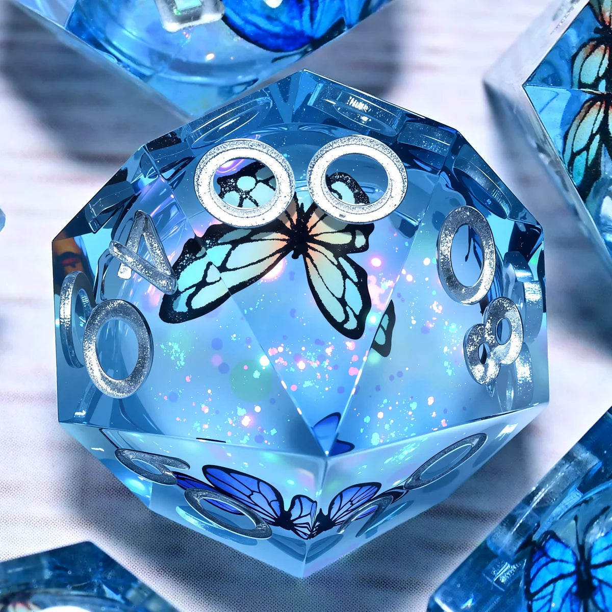 7PCS resin Dice Set Dragon and Dungeon Polyhedral Dice, Punk Style Role-Play RPG Explorer MTG Pioneer Game DND Dice Set