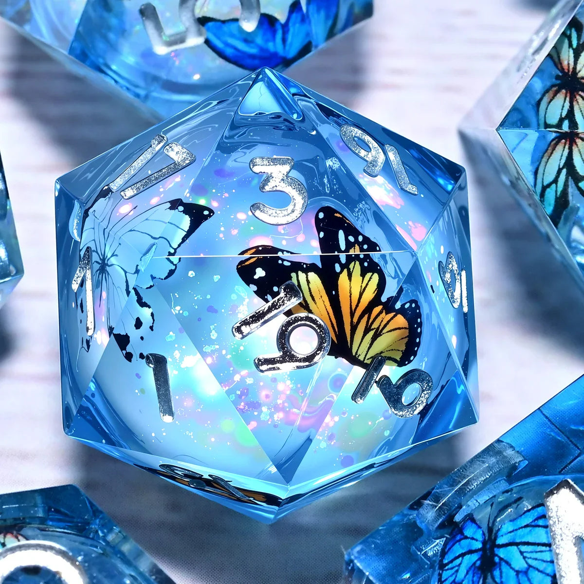 7PCS resin Dice Set Dragon and Dungeon Polyhedral Dice, Punk Style Role-Play RPG Explorer MTG Pioneer Game DND Dice Set