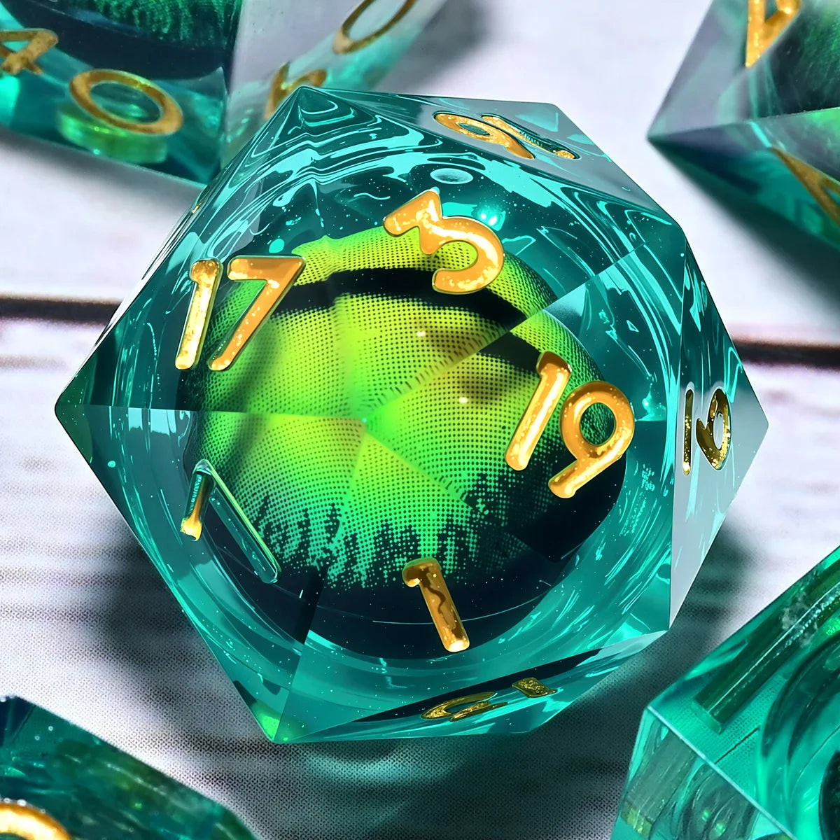 7PCS resin Dice Set Dragon and Dungeon Polyhedral Dice, Punk Style Role-Play RPG Explorer MTG Pioneer Game DND Dice Set