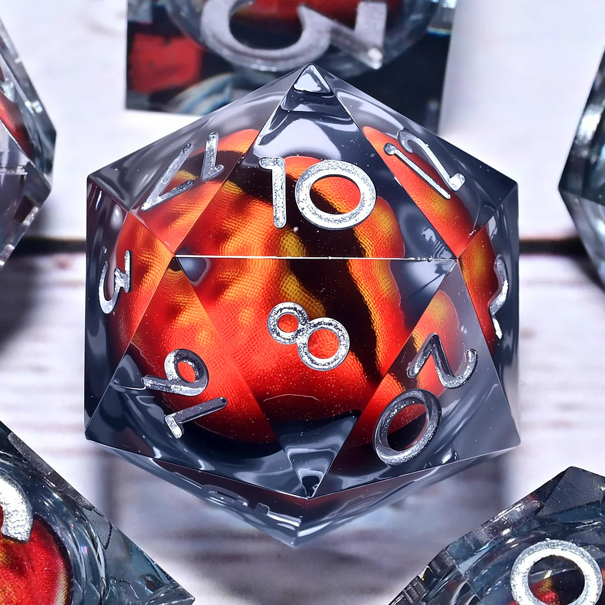 7PCS resin Dice Set Dragon and Dungeon Polyhedral Dice, Punk Style Role-Play RPG Explorer MTG Pioneer Game DND Dice Set