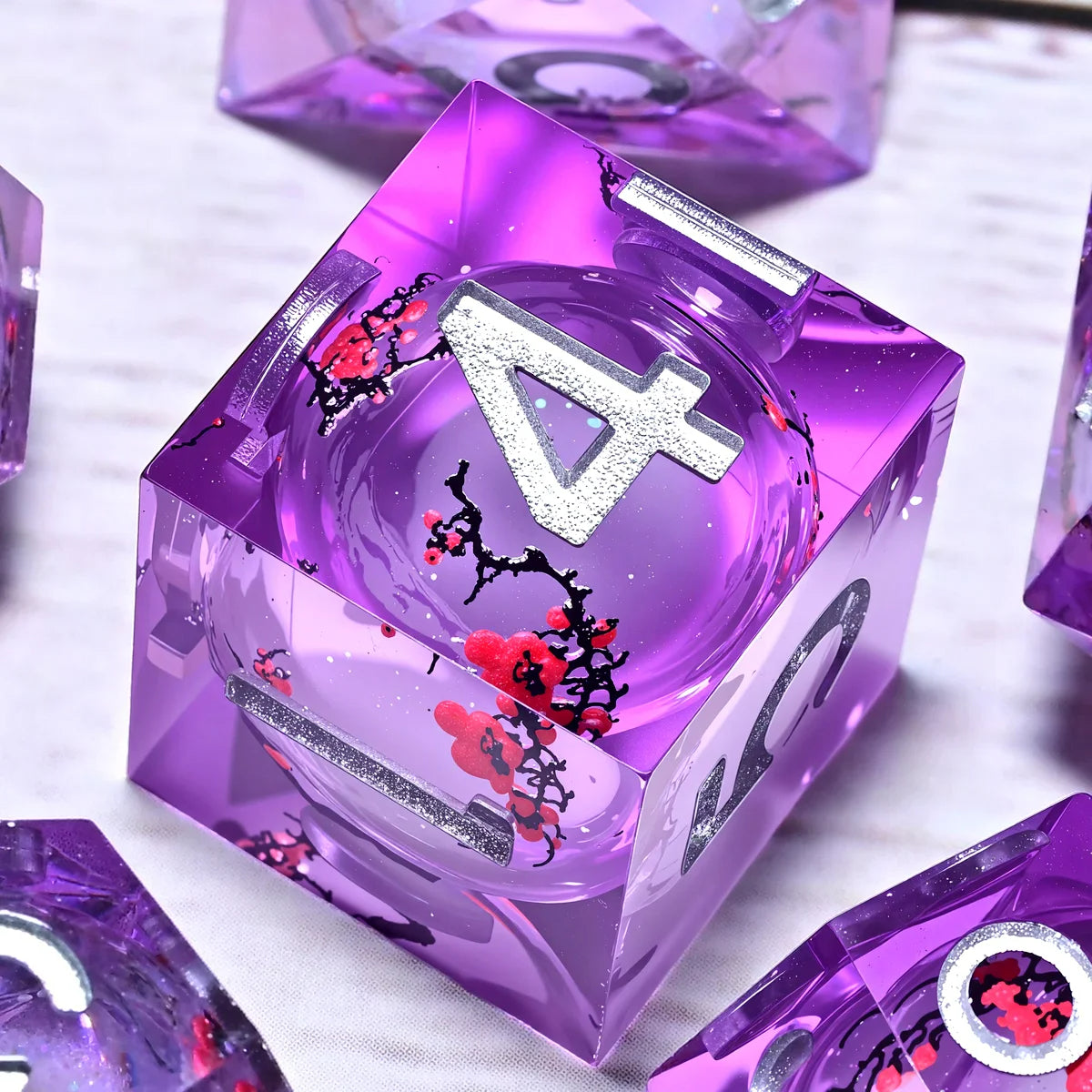 7PCS resin Dice Set Dragon and Dungeon Polyhedral Dice, Punk Style Role-Play RPG Explorer MTG Pioneer Game DND Dice Set