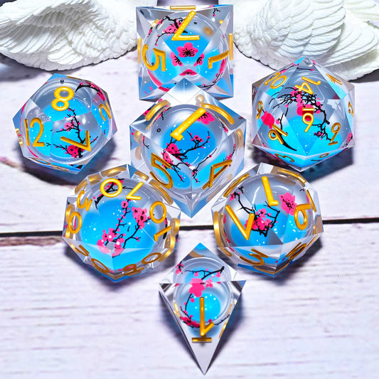 7PCS resin Dice Set Dragon and Dungeon Polyhedral Dice, Punk Style Role-Play RPG Explorer MTG Pioneer Game DND Dice Set