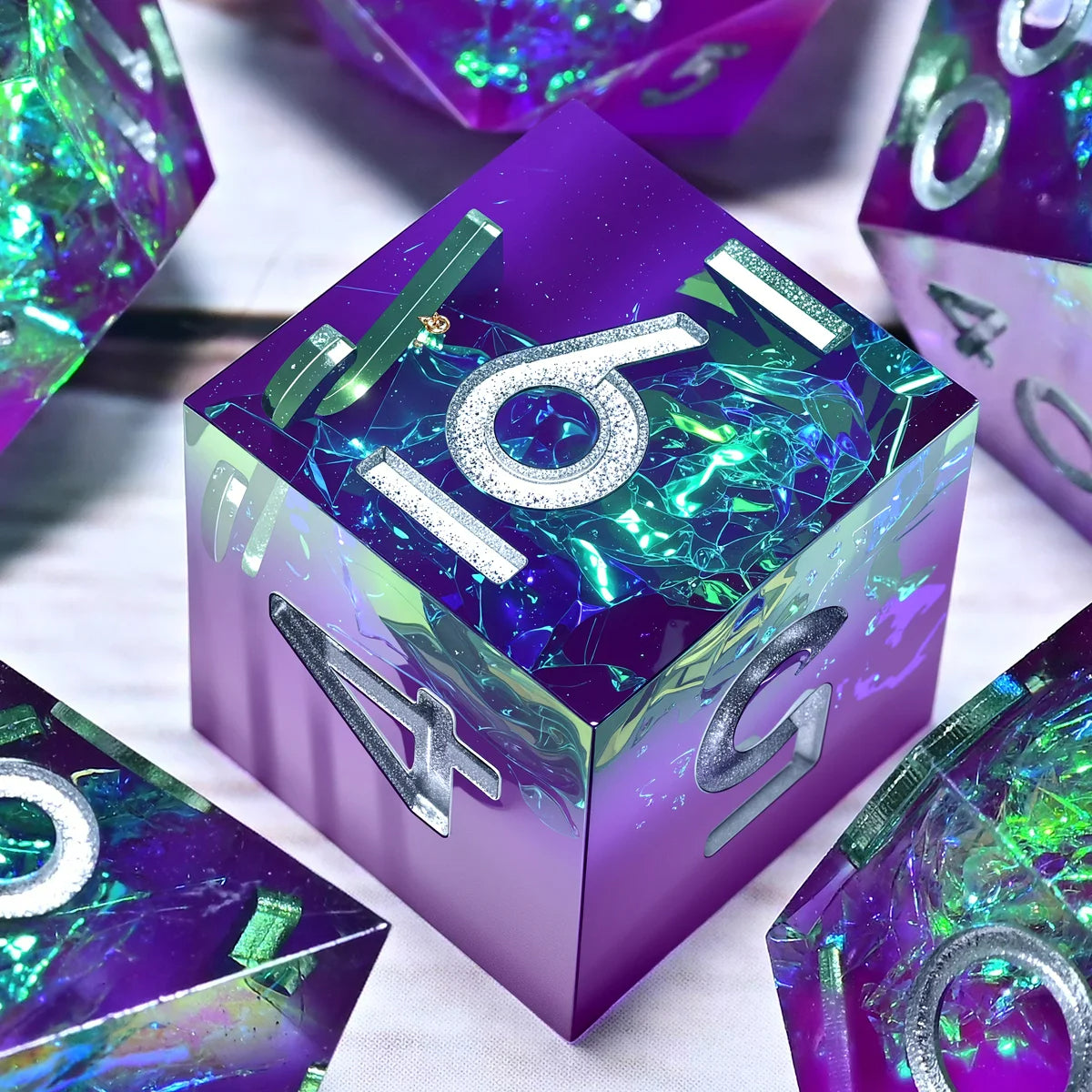 Jeu de 7 dés en résine pour Donjons et Dragons, dés polyédriques style punk pour jeux de rôle, RPG, MTG, explorateur et DND