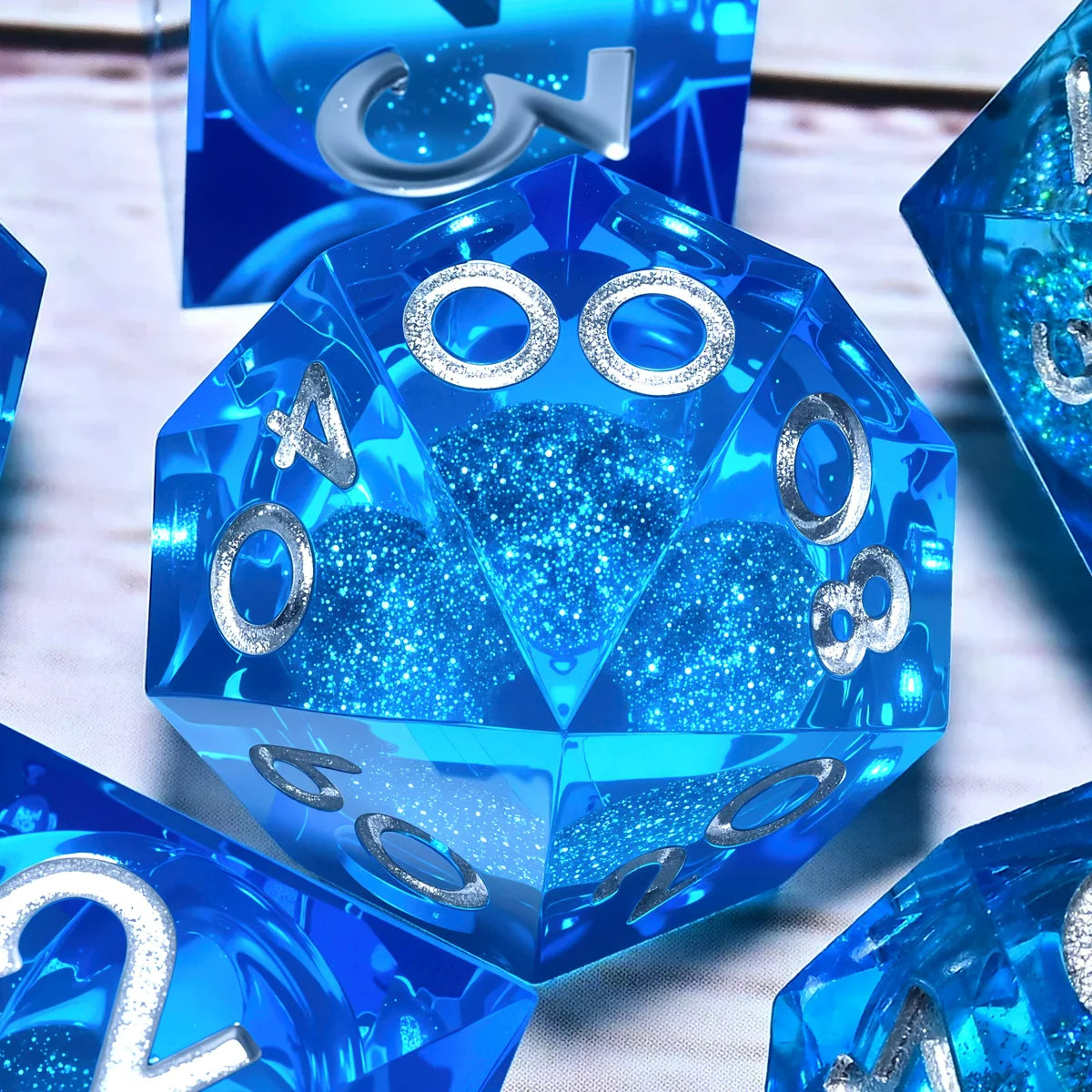 7PCS resin Dice Set Dragon and Dungeon Polyhedral Dice, Punk Style Role-Play RPG Explorer MTG Pioneer Game DND Dice Set