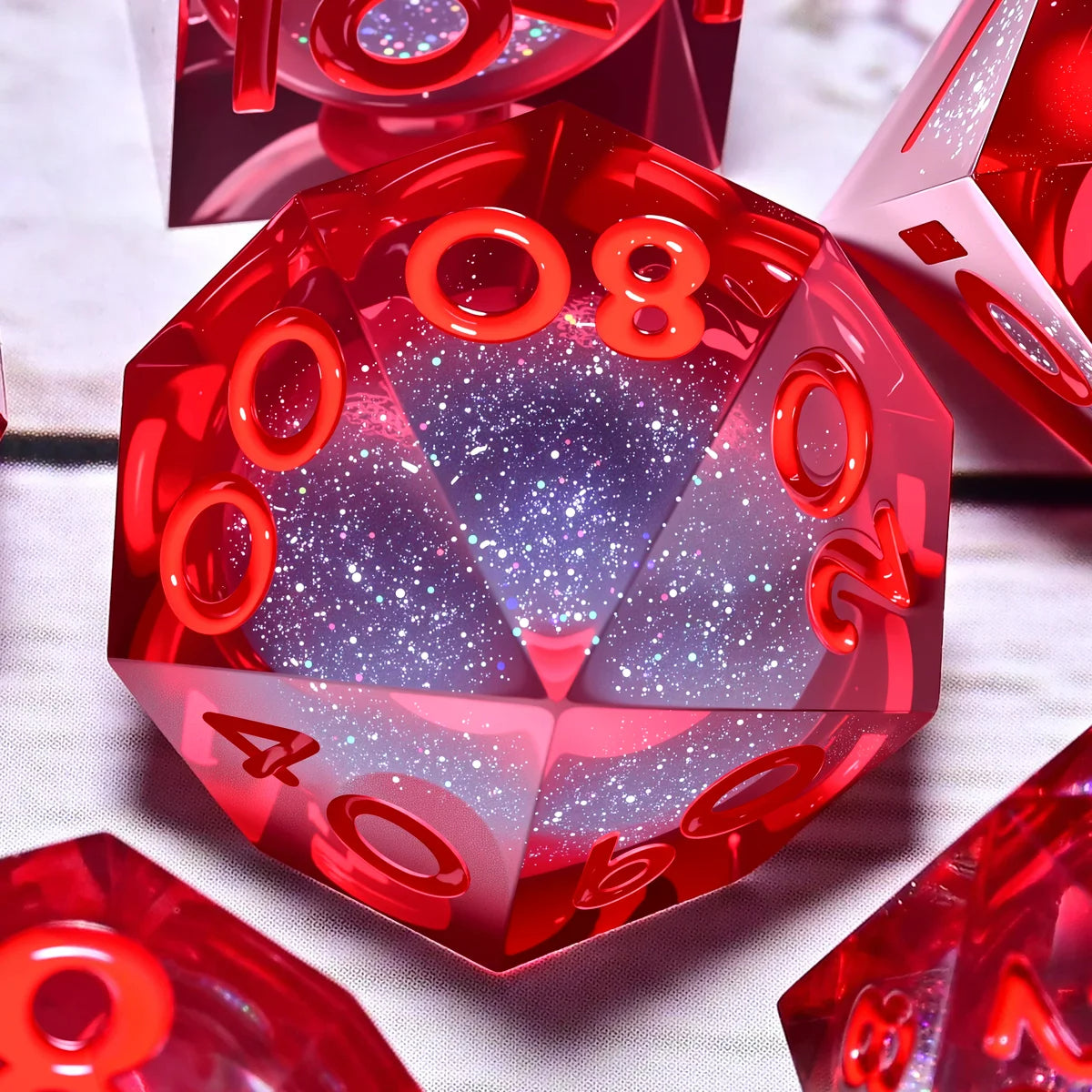 7PCS resin Dice Set Dragon and Dungeon Polyhedral Dice, Punk Style Role-Play RPG Explorer MTG Pioneer Game DND Dice Set