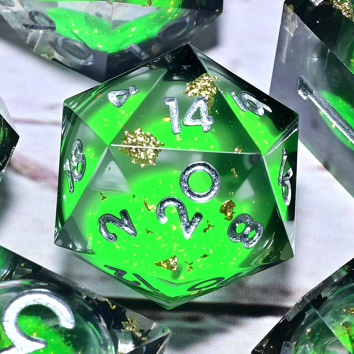 7PCS resin Dice Set Dragon and Dungeon Polyhedral Dice, Punk Style Role-Play RPG Explorer MTG Pioneer Game DND Dice Set