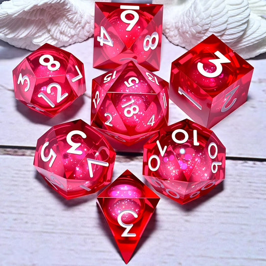 7PCS resin Dice Set Dragon and Dungeon Polyhedral Dice, Punk Style Role-Play RPG Explorer MTG Pioneer Game DND Dice Set