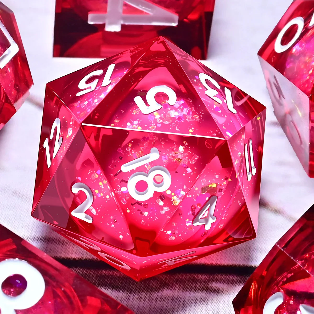 Set de 7 dés en résine pour Donjons et Dragons, dés polyédriques style punk pour jeux de rôle RPG, exploration, MTG, pionnier et D&D.