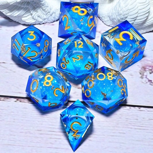 7PCS resin Dice Set Dragon and Dungeon Polyhedral Dice, Punk Style Role-Play RPG Explorer MTG Pioneer Game DND Dice Set