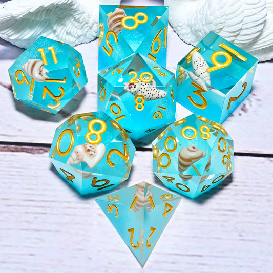 7PCS resin Dice Set Dragon and Dungeon Polyhedral Dice, Punk Style Role-Play RPG Explorer MTG Pioneer Game DND Dice Set