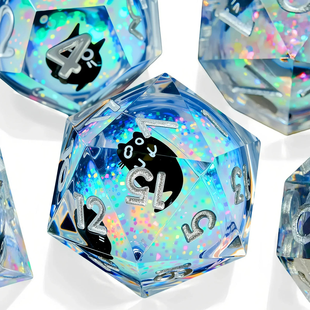 Lot de 7 dés en résine pour Donjons et Dragons, dés polyédriques, style punk pour jeux de rôle RPG, exploration, MTG, pionnier, jeu DND.