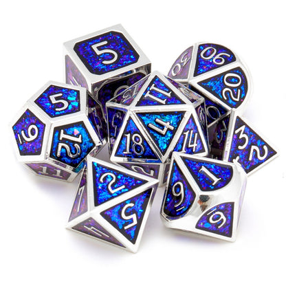 Metal dice set D&D, 7piece polyhedron DND dice set, suitable for Dungeons and Dragons RPG game dnd dice set