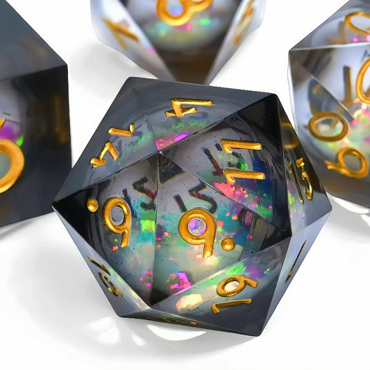 7PCS resin Dice Set Dragon and Dungeon Polyhedral  Dice, Punk Style Role-Play RPG Explorer MTG Pioneer Game DND Dice Set