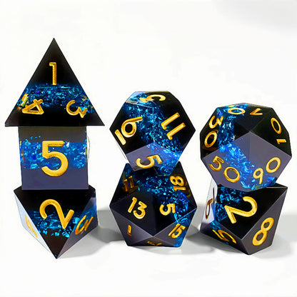 7PCS resin Dice Set Dragon and Dungeon Polyhedral  Dice, Punk Style Role-Play RPG Explorer MTG Pioneer Game DND Dice Set