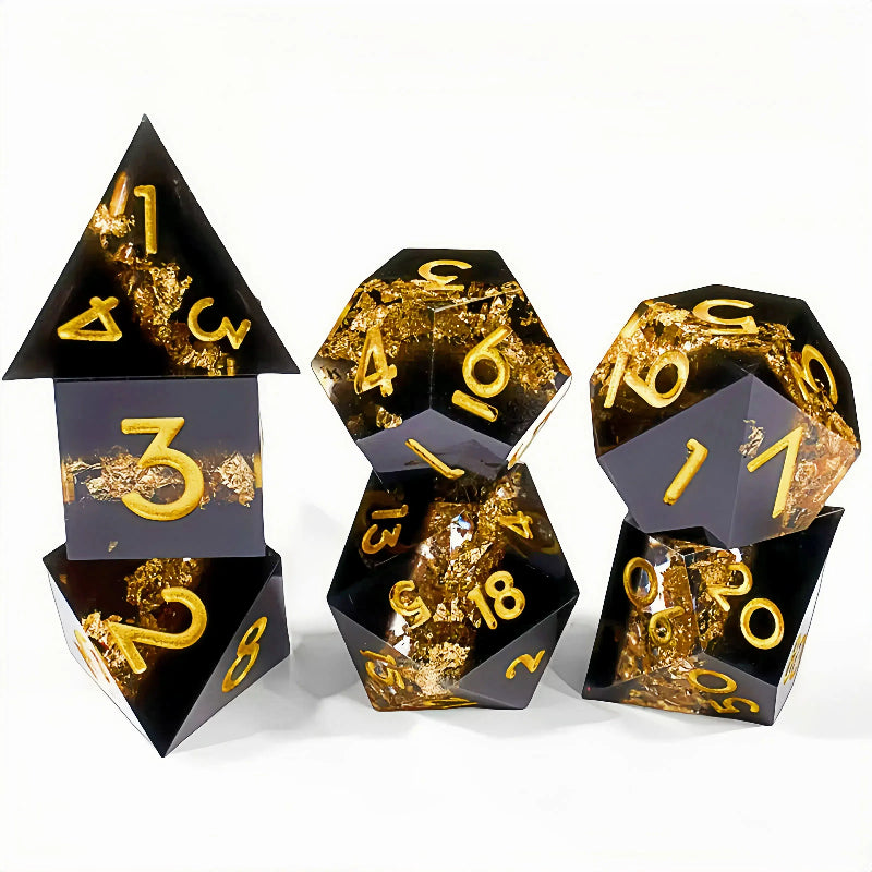 7PCS resin Dice Set Dragon and Dungeon Polyhedral  Dice, Punk Style Role-Play RPG Explorer MTG Pioneer Game DND Dice Set