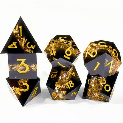 7PCS resin Dice Set Dragon and Dungeon Polyhedral  Dice, Punk Style Role-Play RPG Explorer MTG Pioneer Game DND Dice Set