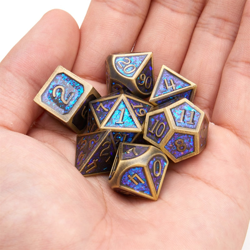 Metal dice set D&D, 7piece polyhedron DND , suitable for Dungeons and Dragons RPG game dnd dice set