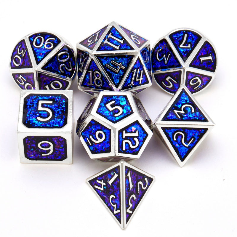 Metal dice set D&D, 7piece polyhedron DND dice set, suitable for Dungeons and Dragons RPG game dnd dice set