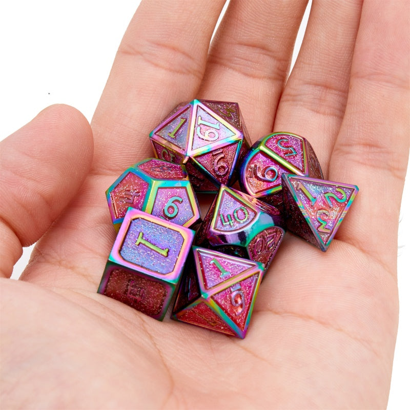 Metal dice set D&D, 7piece polyhedron DND , suitable for Dungeons and Dragons RPG game dnd dice set