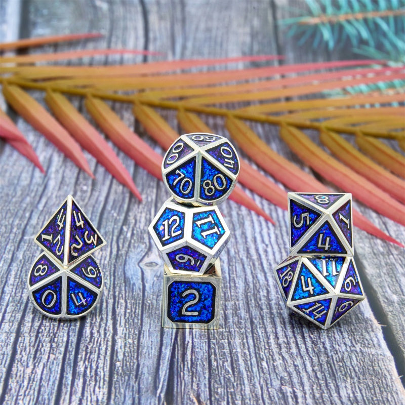 Metal dice set D&D, 7piece polyhedron DND dice set, suitable for Dungeons and Dragons RPG game dnd dice set