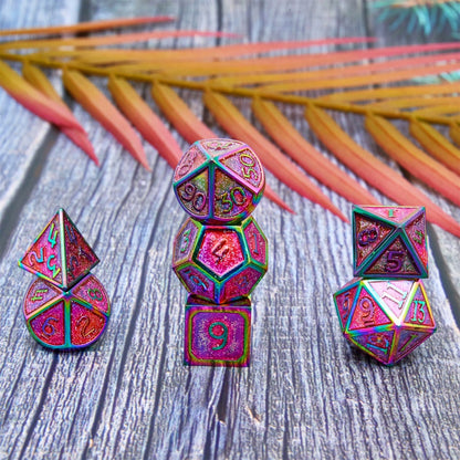 Metal dice set D&D, 7piece polyhedron DND , suitable for Dungeons and Dragons RPG game dnd dice set