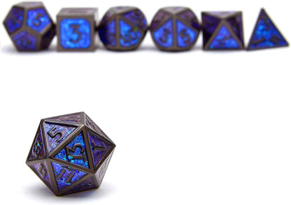 Metal dice set D&D, 7piece polyhedron DND , suitable for Dungeons and Dragons RPG game dnd dice set