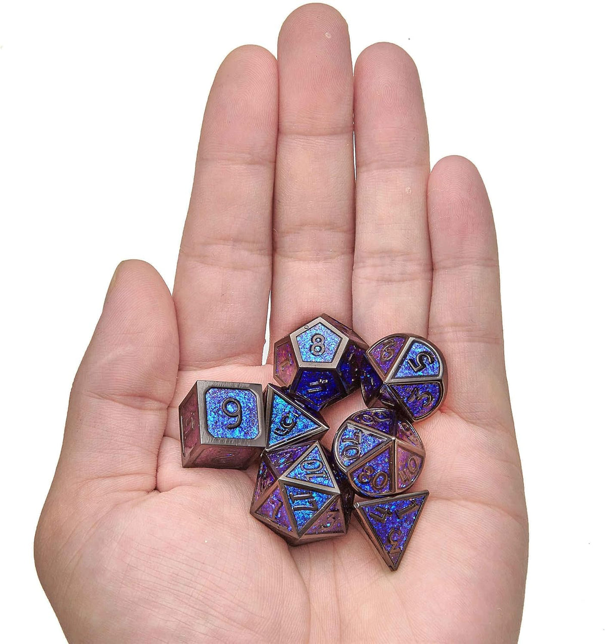 Metal dice set D&D, 7piece polyhedron DND , suitable for Dungeons and Dragons RPG game dnd dice set
