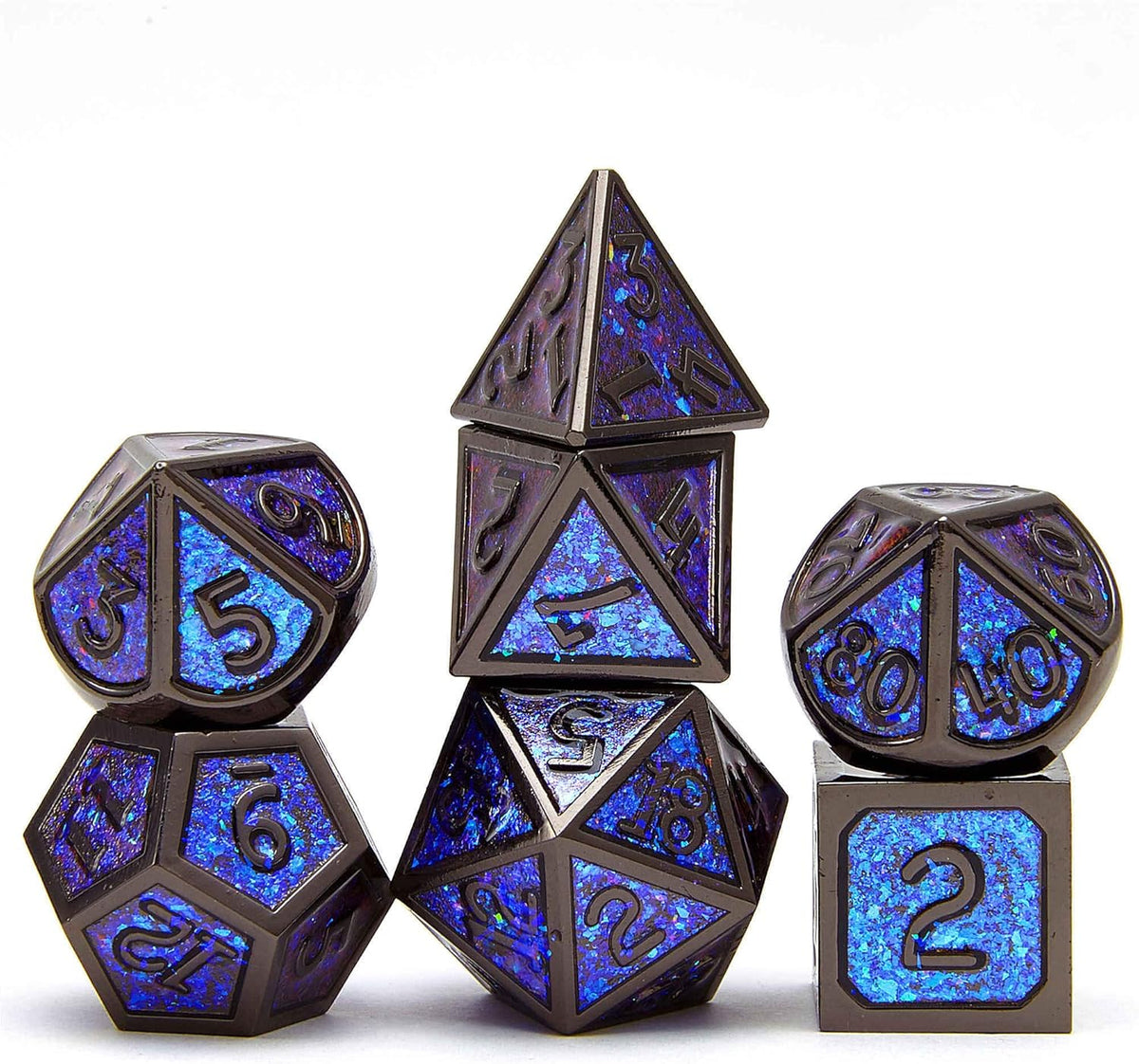 Metal dice set D&D, 7piece polyhedron DND , suitable for Dungeons and Dragons RPG game dnd dice set