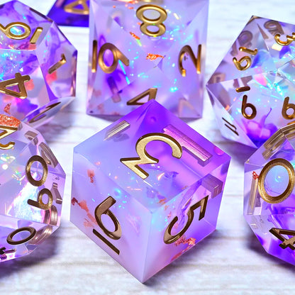 Lot de 7 dés en résine pour Donjons et Dragons, dés polyédriques, style punk pour jeux de rôle, RPG, MTG, explorateur, pionnier, jeu DND.
