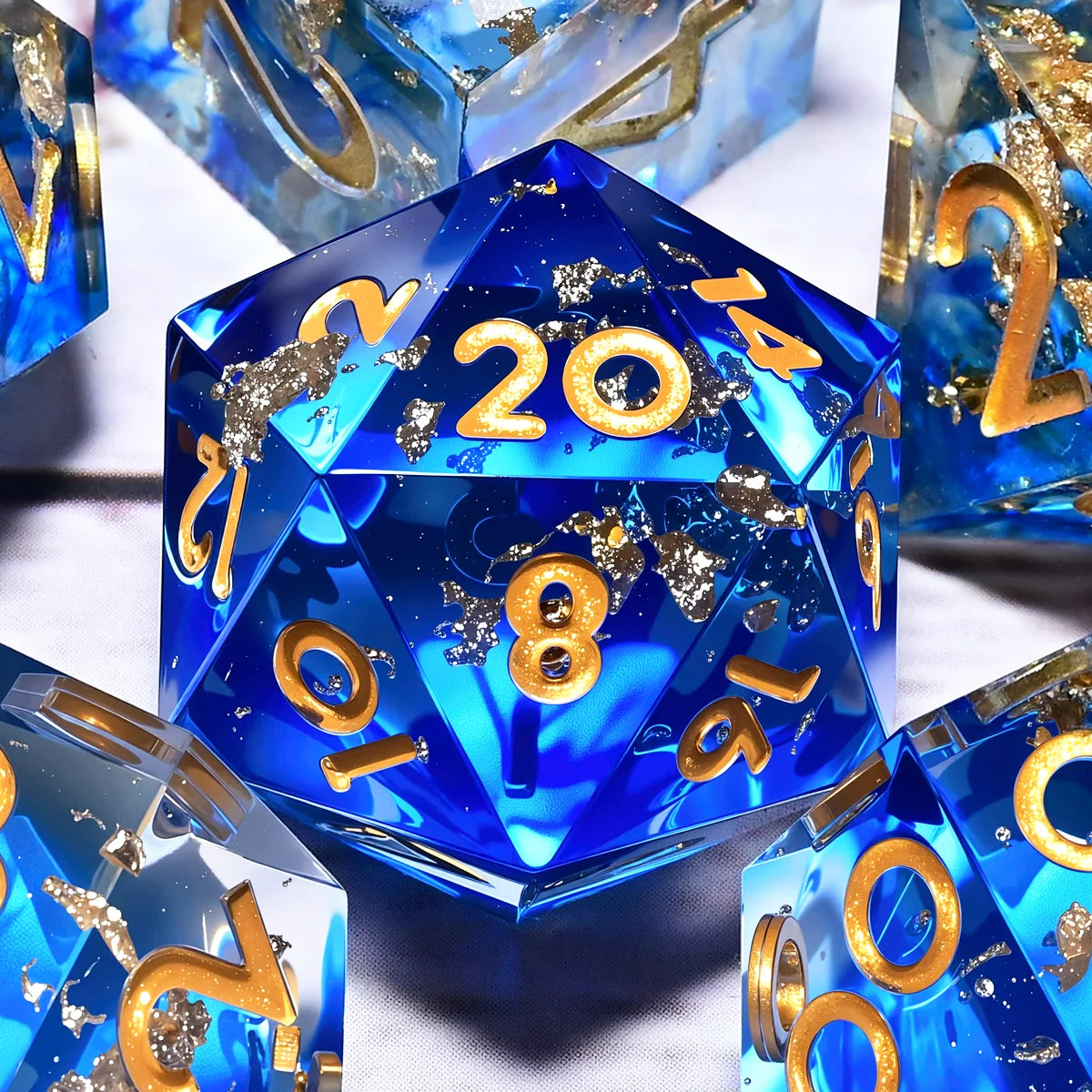 7PCS resin Dice Set Dragon and Dungeon Polyhedral  Dice, Punk Style Role-Play RPG Explorer MTG Pioneer Game DND Dice Set