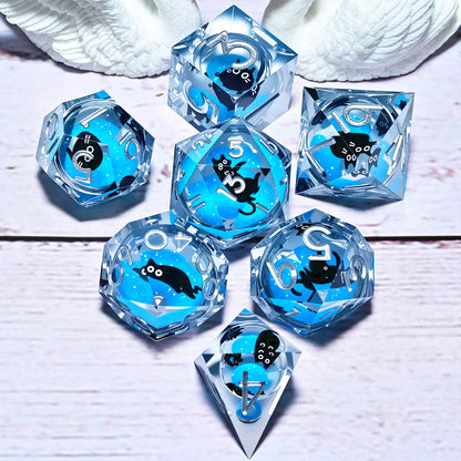 7PCS resin Dice Set Dragon and Dungeon Polyhedral  Dice, Punk Style Role-Play RPG Explorer MTG Pioneer Game DND Dice Set