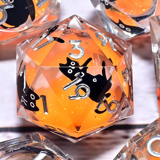 7PCS resin Dice Set Dragon and Dungeon Polyhedral  Dice, Punk Style Role-Play RPG Explorer MTG Pioneer Game DND Dice Set