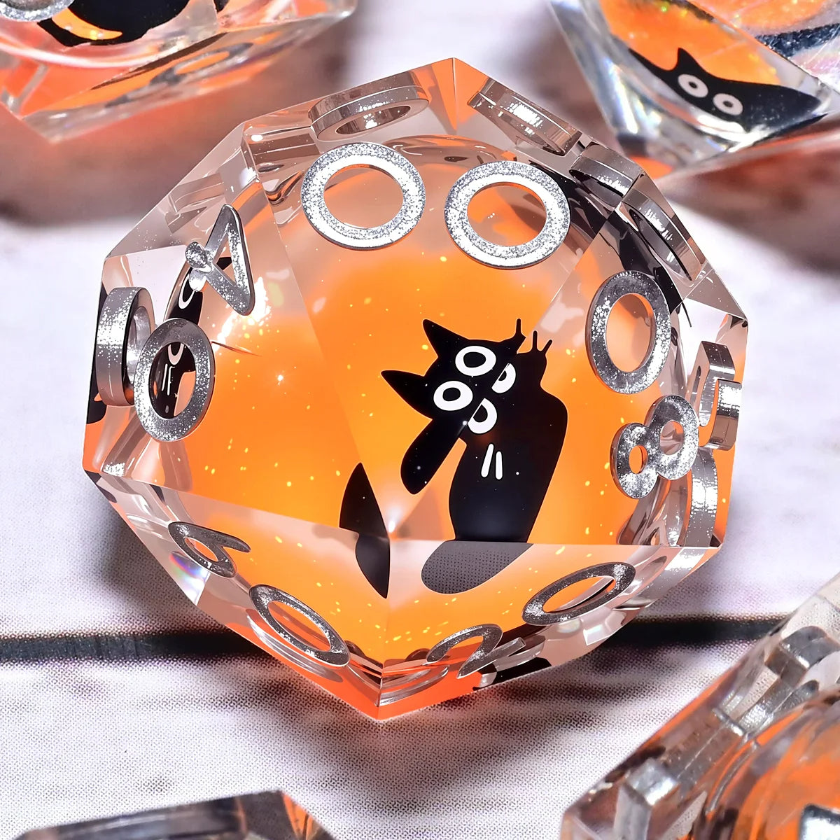 7PCS resin Dice Set Dragon and Dungeon Polyhedral  Dice, Punk Style Role-Play RPG Explorer MTG Pioneer Game DND Dice Set