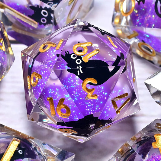 7PCS resin Dice Set Dragon and Dungeon Polyhedral  Dice, Punk Style Role-Play RPG Explorer MTG Pioneer Game DND Dice Set