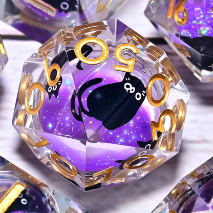 7PCS resin Dice Set Dragon and Dungeon Polyhedral  Dice, Punk Style Role-Play RPG Explorer MTG Pioneer Game DND Dice Set