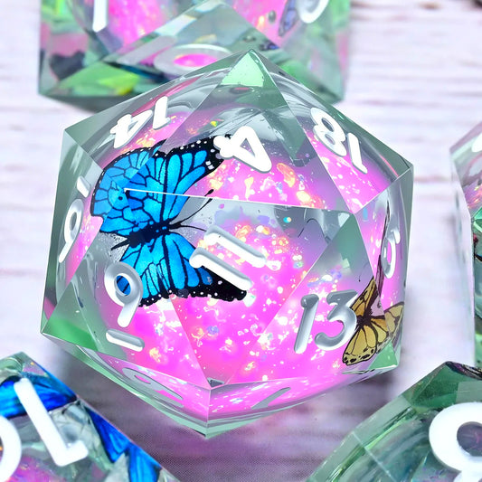7PCS resin Dice Set Dragon and Dungeon Polyhedral  Dice, Punk Style Role-Play RPG Explorer MTG Pioneer Game DND Dice Set