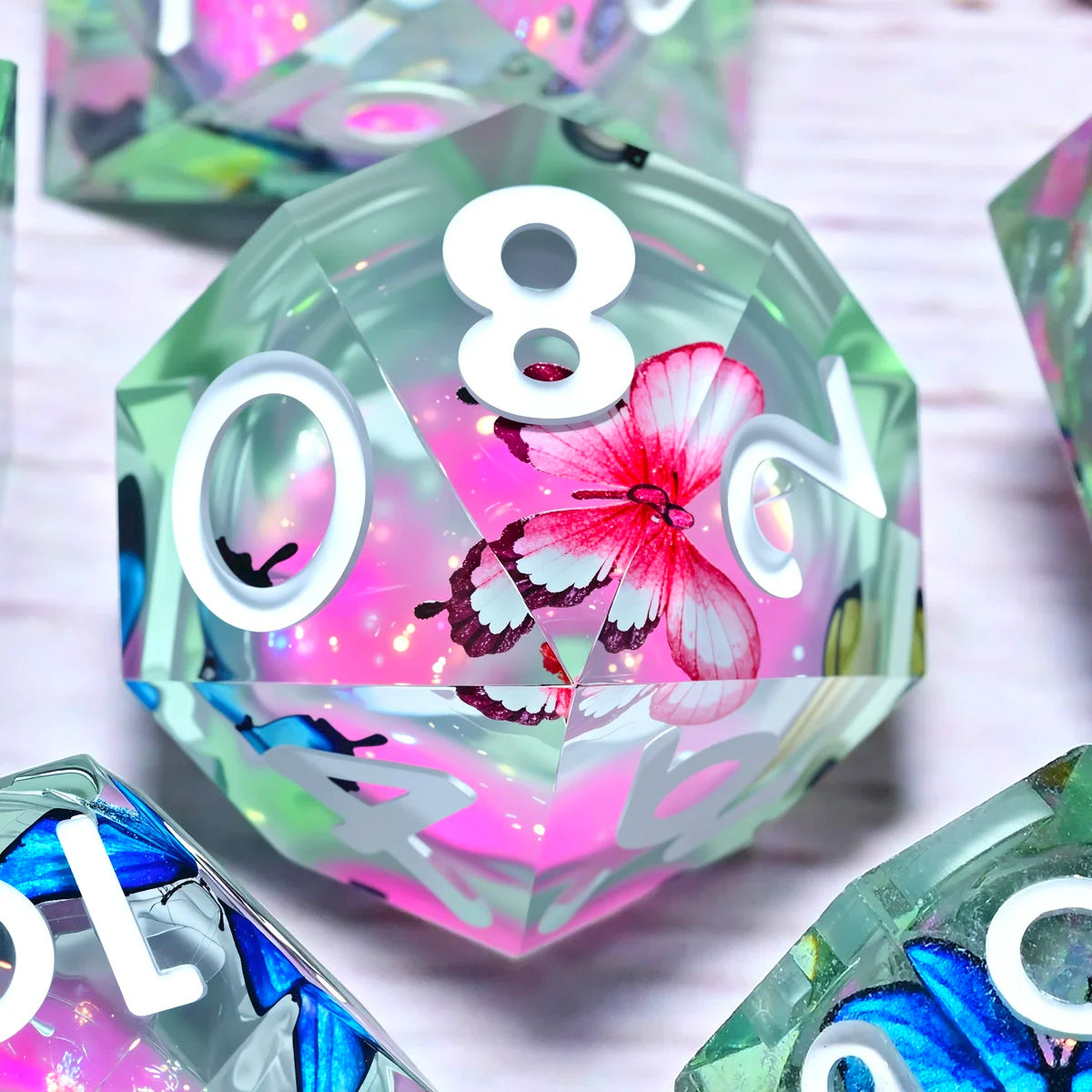 7PCS resin Dice Set Dragon and Dungeon Polyhedral  Dice, Punk Style Role-Play RPG Explorer MTG Pioneer Game DND Dice Set