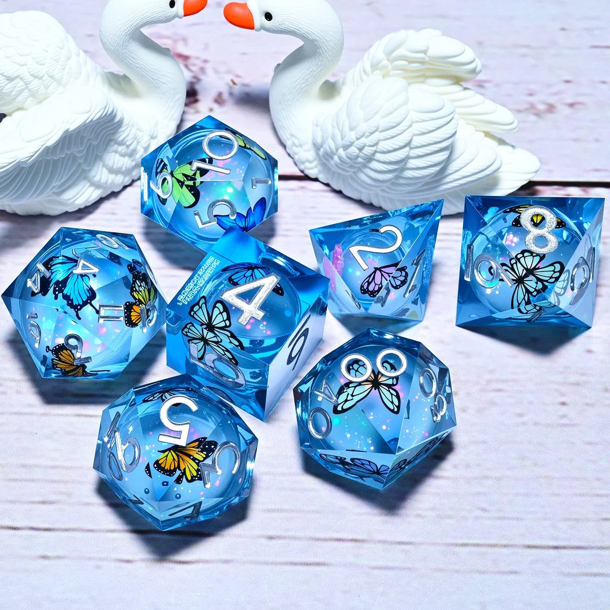 7PCS resin Dice Set Dragon and Dungeon Polyhedral  Dice, Punk Style Role-Play RPG Explorer MTG Pioneer Game DND Dice Set